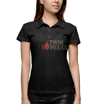 Женское Поло I Love Twin Peaks