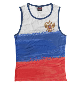 Майка для девочек Флаг России с гербом