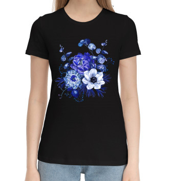 Хлопковая футболка Blue Flowers