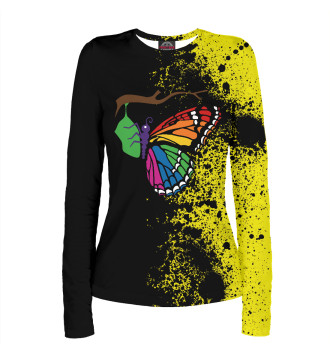 Женский Лонгслив Rainbow Butterfly Emerging