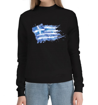Хлопковый свитшот Греческий флаг Splash