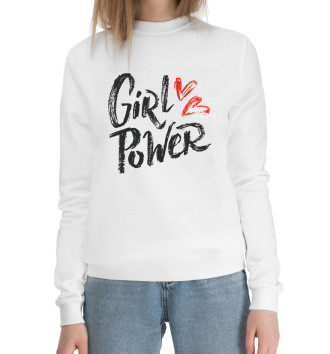 Женский Хлопковый свитшот Girl power