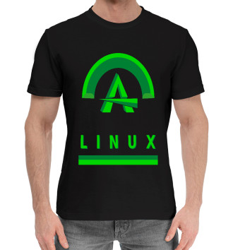 Мужская Хлопковая футболка Линукс