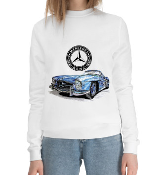 Женский Хлопковый свитшот Mercedes retro