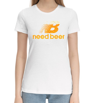Хлопковая футболка Need Beer