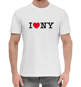 Мужская Хлопковая футболка I Love New York