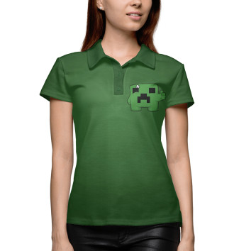 Женское Поло Minecraft Creeper