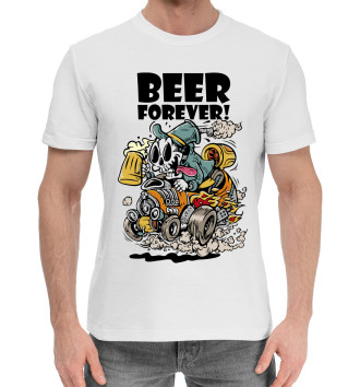 Мужская Хлопковая футболка Beer forever
