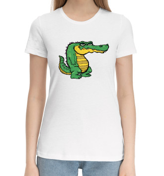 Хлопковая футболка Крокодил недовольный