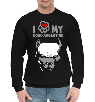 Мужской Хлопковый свитшот I my dogo argentino