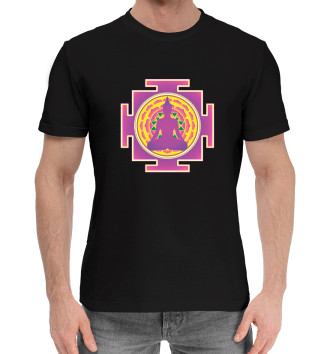 Мужская Хлопковая футболка Медитация