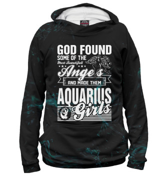 Женское Худи God Found Angels Aquarius