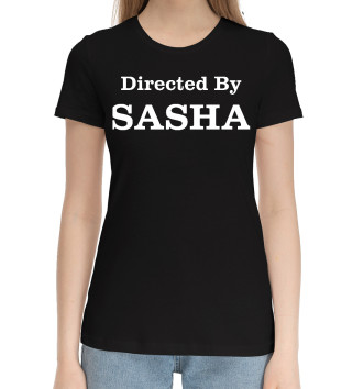 Женская Хлопковая футболка Directed By Sasha