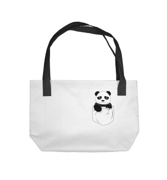 Пляжная сумка Панда в кармане