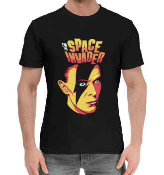 Мужская Хлопковая футболка David Bowie Space Invader
