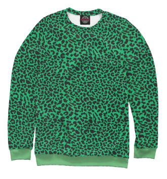 Свитшот Леопардовый узор зеленый