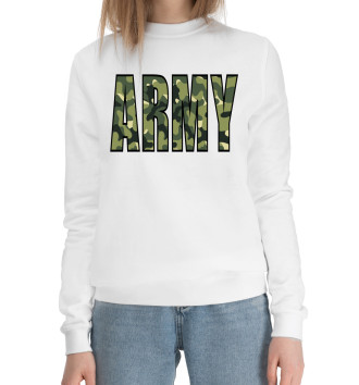 Женский Хлопковый свитшот Армия, надпись ARMY