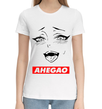 Женская Хлопковая футболка Ahegao