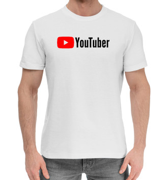 Мужская Хлопковая футболка YouTuber