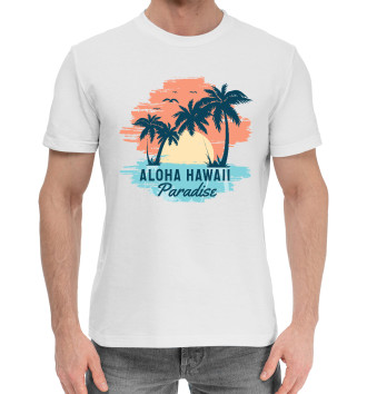 Мужская Хлопковая футболка Aloha Hawaii