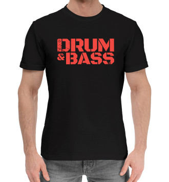 Мужская Хлопковая футболка Drum and bass