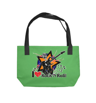 Пляжная сумка I love Rock-n-nRoll
