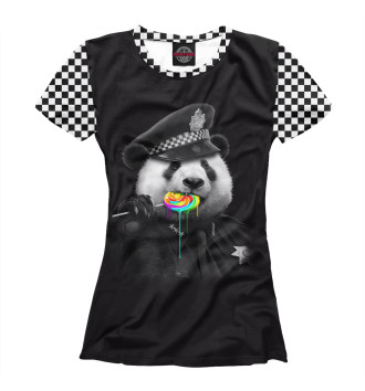 Женская Футболка Panda Cop
