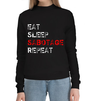 Хлопковый свитшот Eat Sleep Sabotage Repeat
