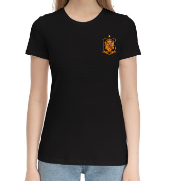 Женская Хлопковая футболка Сборная Испании