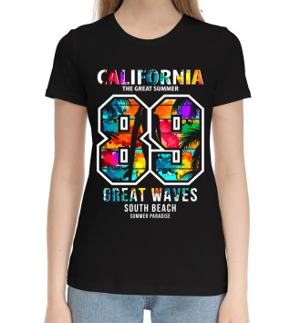 Женская Хлопковая футболка California