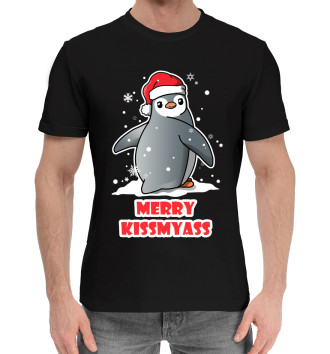 Мужская Хлопковая футболка Merry kissmyass