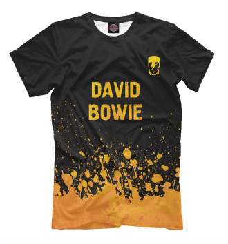 Мужская Футболка David Bowie Gold Gradient
