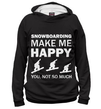 Худи для мальчиков Snowboard make me happy