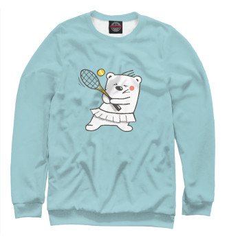 Свитшот для девочек Медведь Теннис
