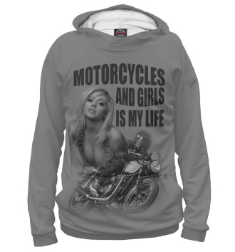 Женское Худи Мотоциклы и девушки...