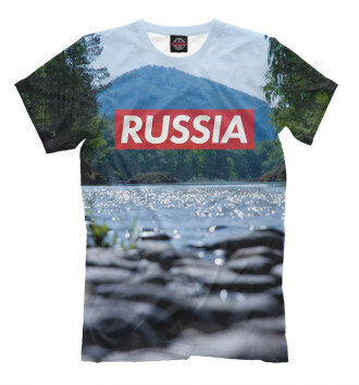 Мужская Футболка Russia река