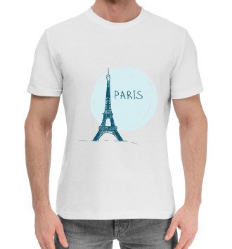 Мужская Хлопковая футболка Париж