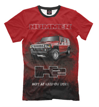 Мужская Футболка Hummer H2 Red