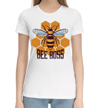 Женская Хлопковая футболка Пчела