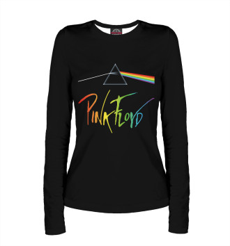Женский Лонгслив Pink Floyd радужный логотип