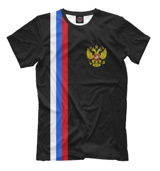Мужская Футболка Флаг и герб России / Line Collection