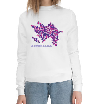 Женский Хлопковый свитшот Azerbaijan