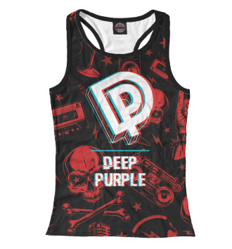 Женская Борцовка Deep Purple Rock Glitch (Red)