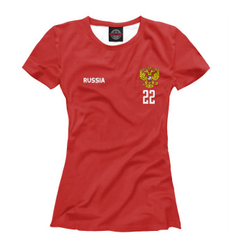 Женская Футболка Россия Дзюба