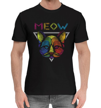 Хлопковая футболка Неоновый кот