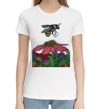 Хлопковая футболка Пчела на работе