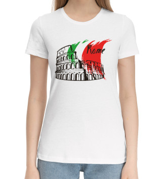 Женская Хлопковая футболка Рим - Италия