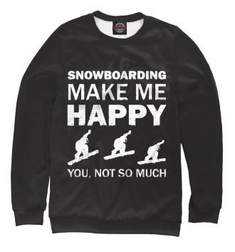 Свитшот для девочек Snowboard make me happy