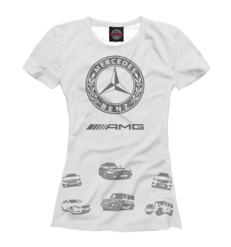 Женская Футболка Mercedes-Benz AMG whgray