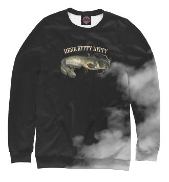 Свитшот для девочек Fishing Catfish Kitty Kitty